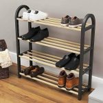 4 Katlı Ahşap Görünümlü Modern Ayakkabılık