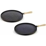 Granit Döküm Çift Taraflı Izgara ve Krep Tavası