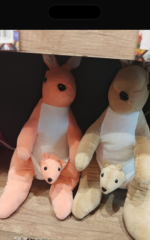 PELUŞ 45 CM YAVRU KANGURULU OYUNCAK - Görsel 3