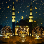 RAMAZAN HİLAL+CAMİ DEKORATİFLİ FENER LED