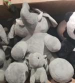 PELUŞ YAVRULU GRİ FİL 55 CM !! - Görsel 2