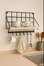 AHŞAP ASKILI RAF - Görsel 2