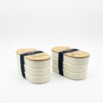 3'LÜ AHŞAP KAPAKLI SAKLAMA KABI