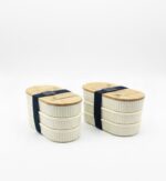 3'LÜ AHŞAP KAPAKLI SAKLAMA KABI