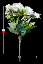 5'Lİ BEYAZ GÜL - 42 CM - Görsel 4