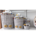 4'LÜ AYICIKLI ÇAMAŞIR SEPETİ - Görsel 3