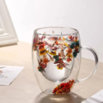 ÇİFT ÇİDARLI ÇİÇEKLİ BARDAK - Görsel 2