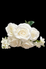 5'Lİ BEYAZ GÜL - 42 CM