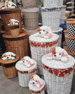 4'LÜ AYICIKLI ÇAMAŞIR SEPETİ - Görsel 2