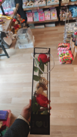 KUTULU AYICIKLI HEDİYELİK GÜL - Görsel 2