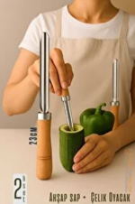 12'Lİ AHŞAP SAPLI KABAK OYACAĞI