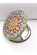 YUVARLAK TAŞLI CEP MAKYAJ AYNASI - Görsel 4