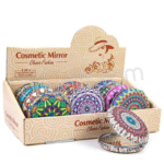 YUVARLAK TAŞLI CEP MAKYAJ AYNASI