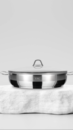 Taç Bengü Pro Basık Çelik Tencere 34 Cm