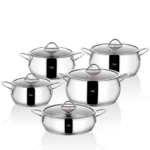 Taç Master Steel 10 Parça Çelik Tencere Seti