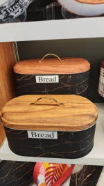 KALİTELİ METAL EKMEKLİK SİYAH ÇİZGİLİ - Görsel 3