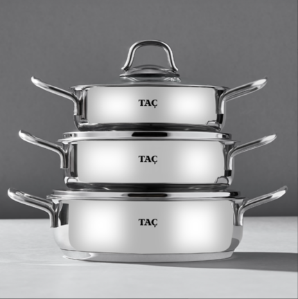 Taç Bengü Pro 6 Parça Çelik Sahan Seti