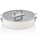 Taç Sera Feel Seramik Yanmaz Yapışmaz Basık Tencere 32 cm / Beyaz