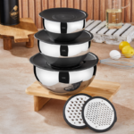 TAÇ MixMaster 9 Parça Rendeli Karıştırma ve Saklama Kabı (16-20-24 cm) - Görsel 2