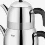 Taç Paslanmaz Çelik Vanessa Çaydanlık Takımı Siyah