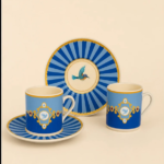 Concept Bird 2'Li Kahve Seti (Mavi)